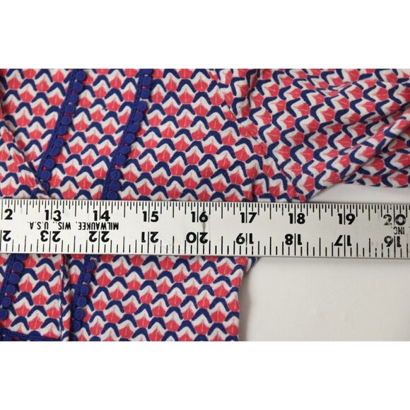 Boden Women Bohemian Geometric Lightweight Peasant Modest Top Size 4P - Picture 8 of 10